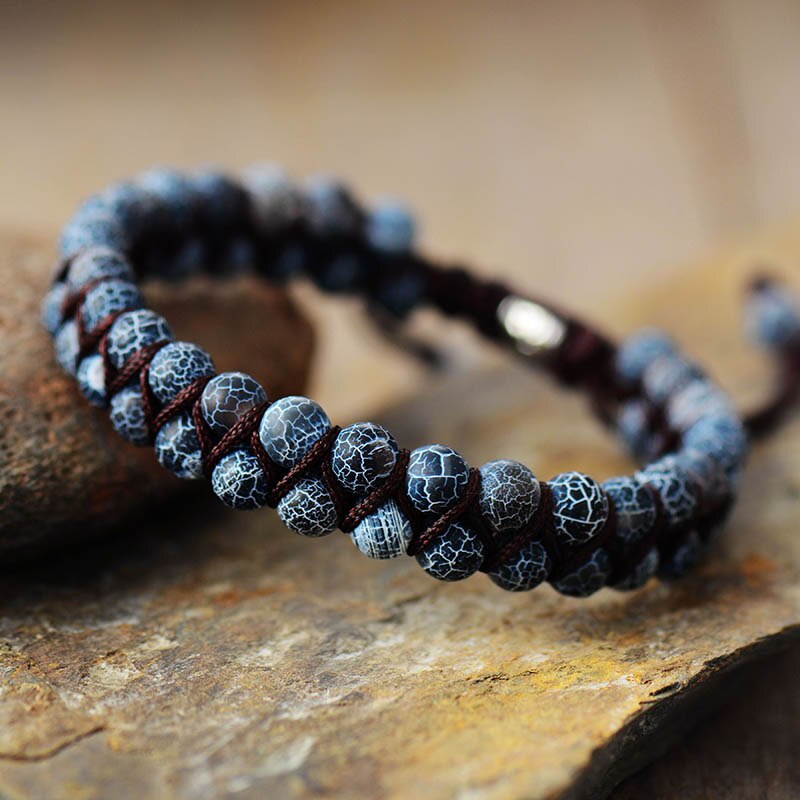 Crackle Agate Protection Friendship Bracelet