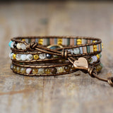 Balancing Moonstone 3 Wrap Bracelet