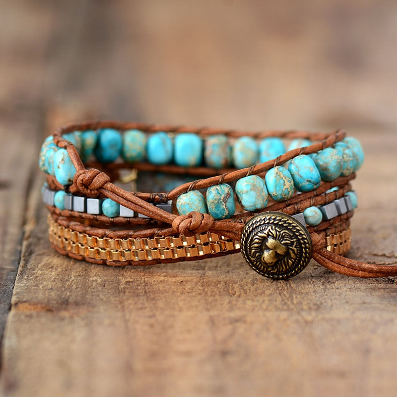 Transformational Jasper 3 Wrap Bracelet