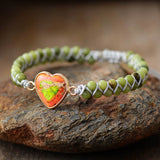 Peaceful Heart Sodalite Or Jade Friendship Bracelet