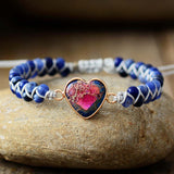 Peaceful Heart Sodalite Or Jade Friendship Bracelet