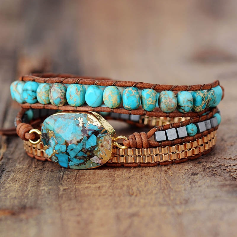 Transformational Jasper 3 Wrap Bracelet