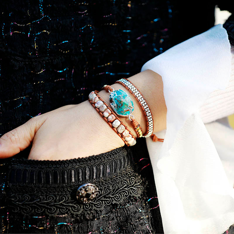 Transformational Jasper 3 Wrap Bracelet