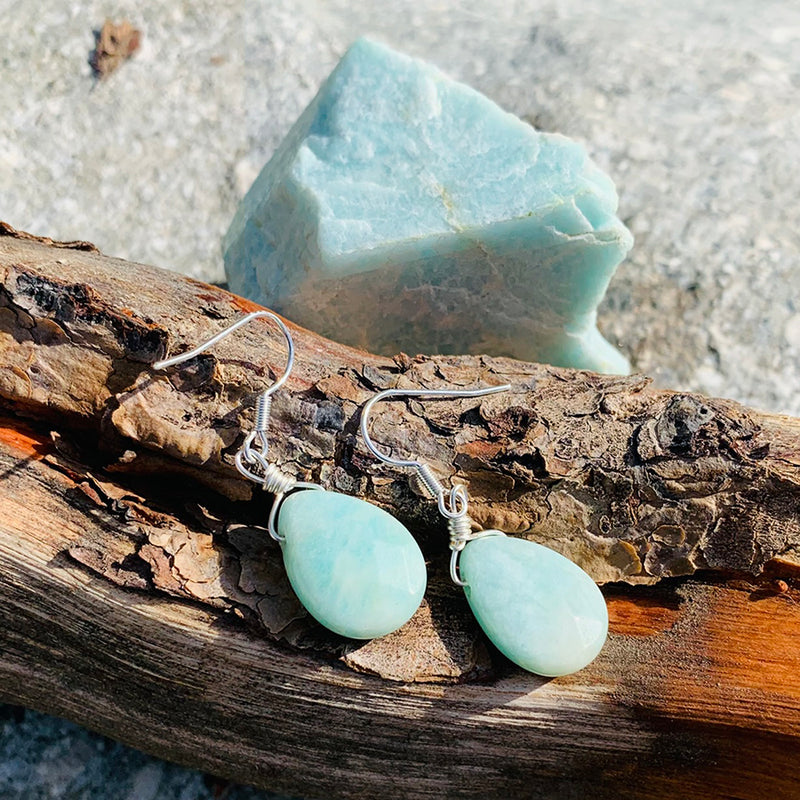 Soothing Amazonite Drop Earrings