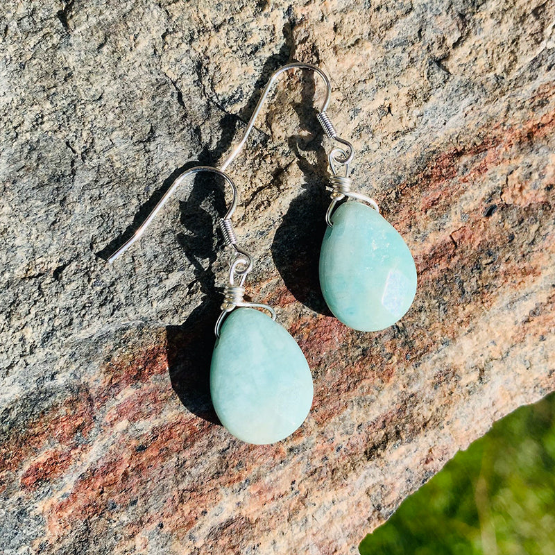 Soothing Amazonite Drop Earrings