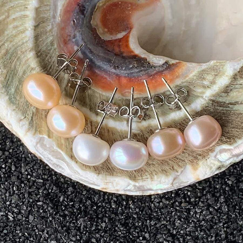Classic Freshwater Pearl Stud Earrings