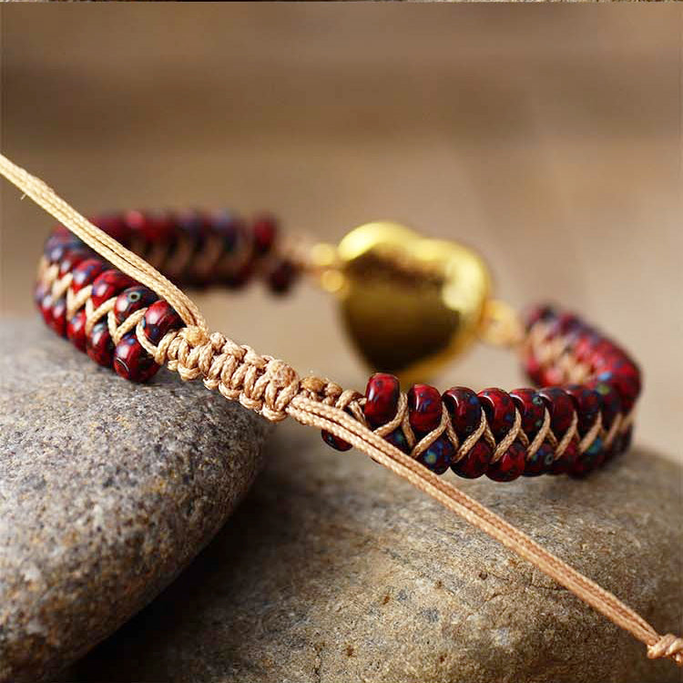 Power Opal and Jasper Heart Friendship Bracelet