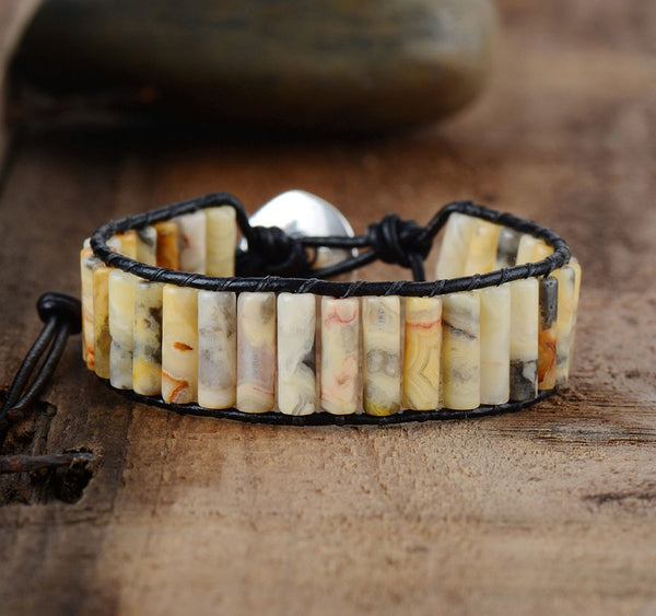 Onyx Courage Wrap Bracelet