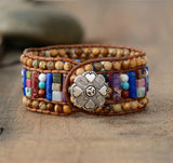 Bohemian Harmonious Jasper Cuff Bracelet