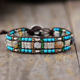 Turquoise - Jasper Protection Wrap Bracelet