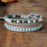 Soothing Amazonite Stone 3 Wrap Bracelet