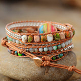 Jasper Chakra Alignment 5 Wrap Bracelet