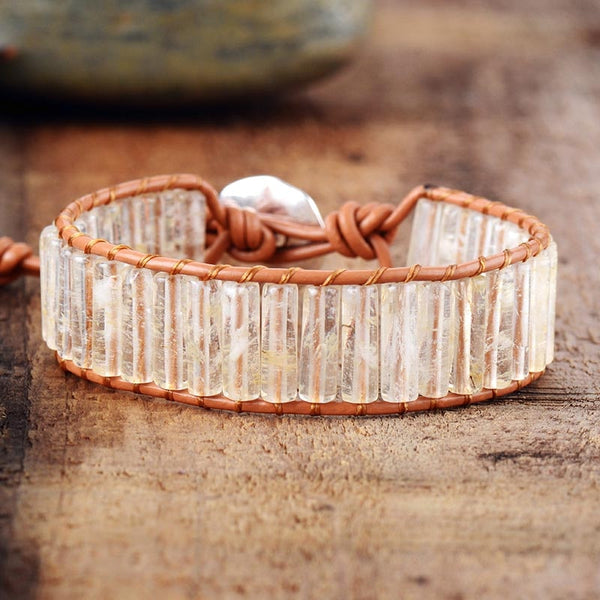 High Vibration Clear Quartz Wrap Bracelet