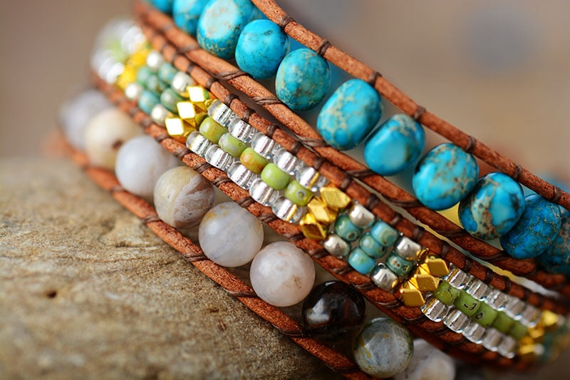 Feeling Good Jasper 3 Wrap Bracelet