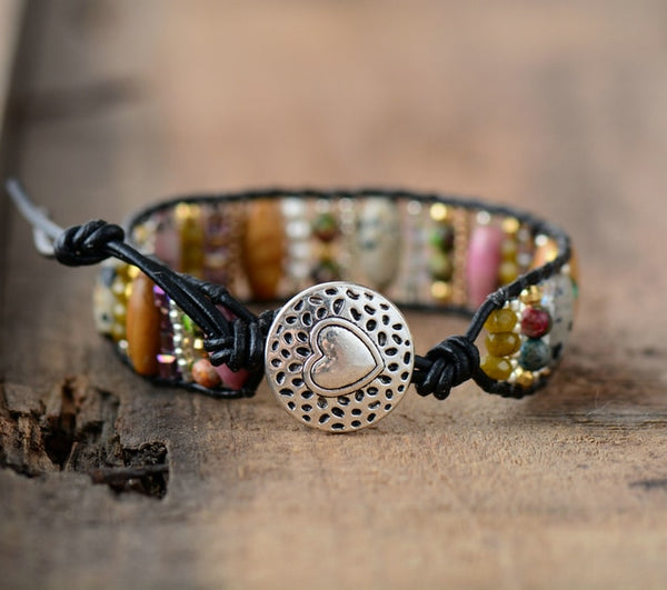 Jasper - Agate  Protection Wrap Bracelet