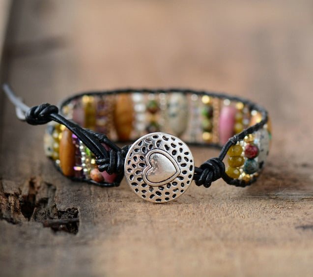 Jasper - Agate  Protection Wrap Bracelet