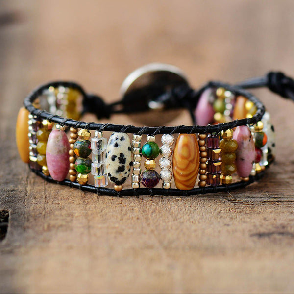 Jasper - Agate  Protection Wrap Bracelet