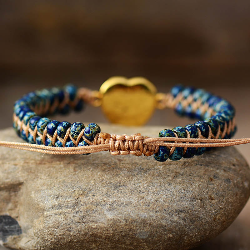 Power Opal and Jasper Heart Friendship Bracelet