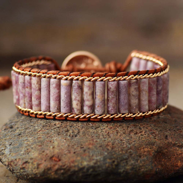 Lepidolite Jasper Stability Wrap Bracelet