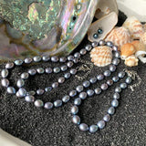 Midnight Freshwater Pearls - Necklace, Bracelet, Earring Set