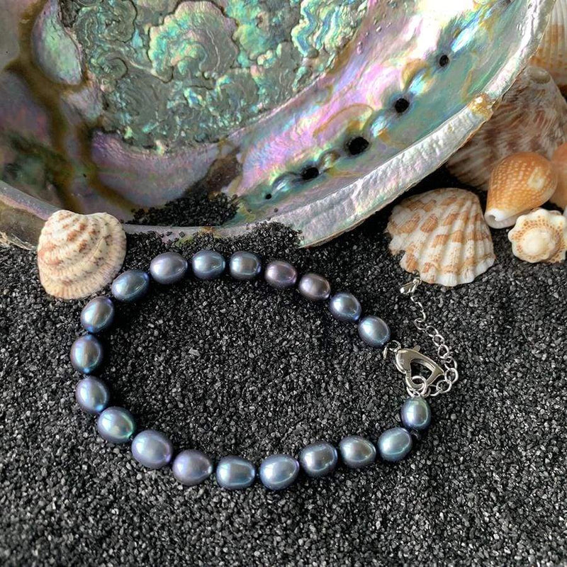 Midnight Freshwater Pearls - Necklace, Bracelet, Earring Set