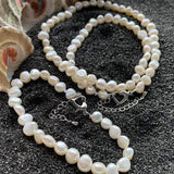 Timeless Baroque Pearl Necklace & Bracelet set